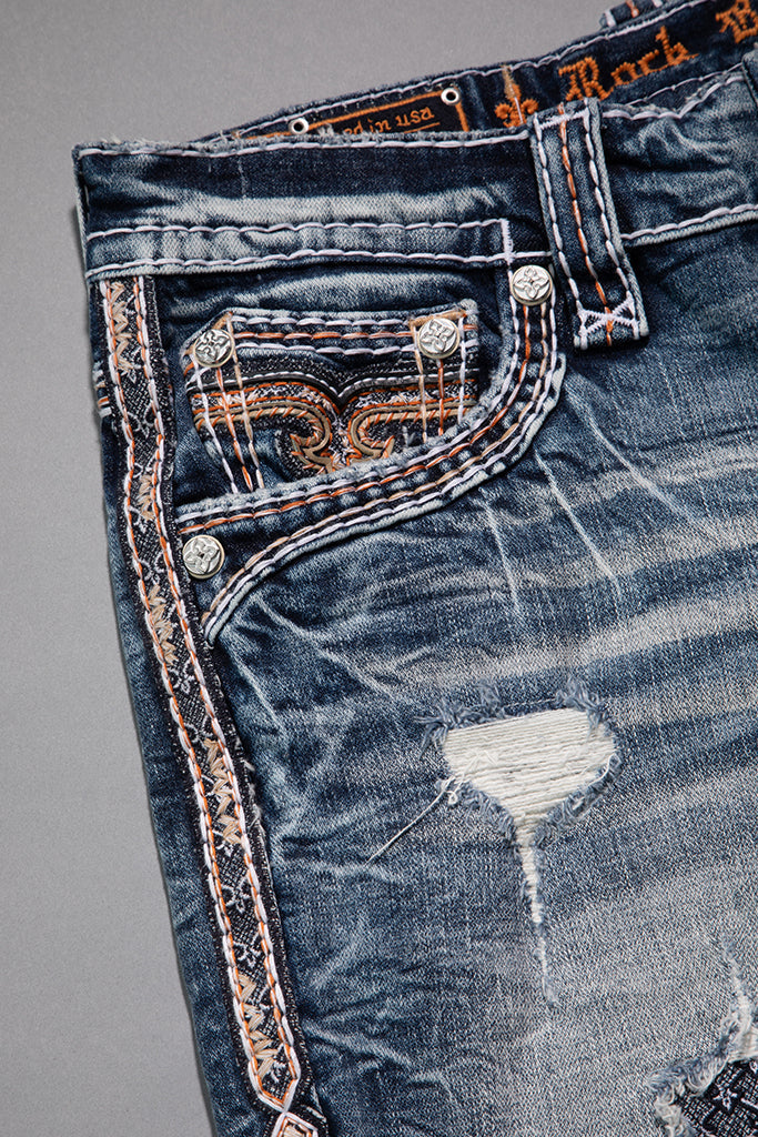 Baxter Denim Shorts in Medium Blue