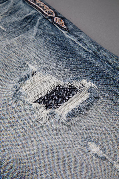 Baxter Denim Shorts in Medium Blue