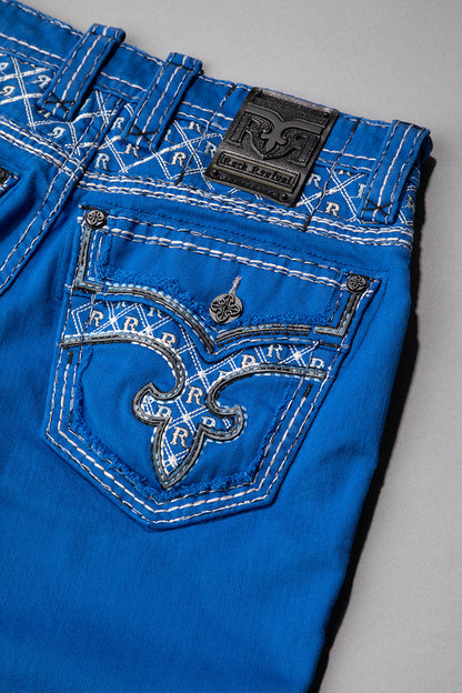 Brayen Denim Shorts in Royal Blue