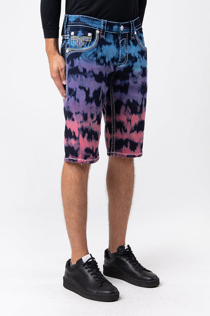 Armie Denim Shorts in Tye Die Blue