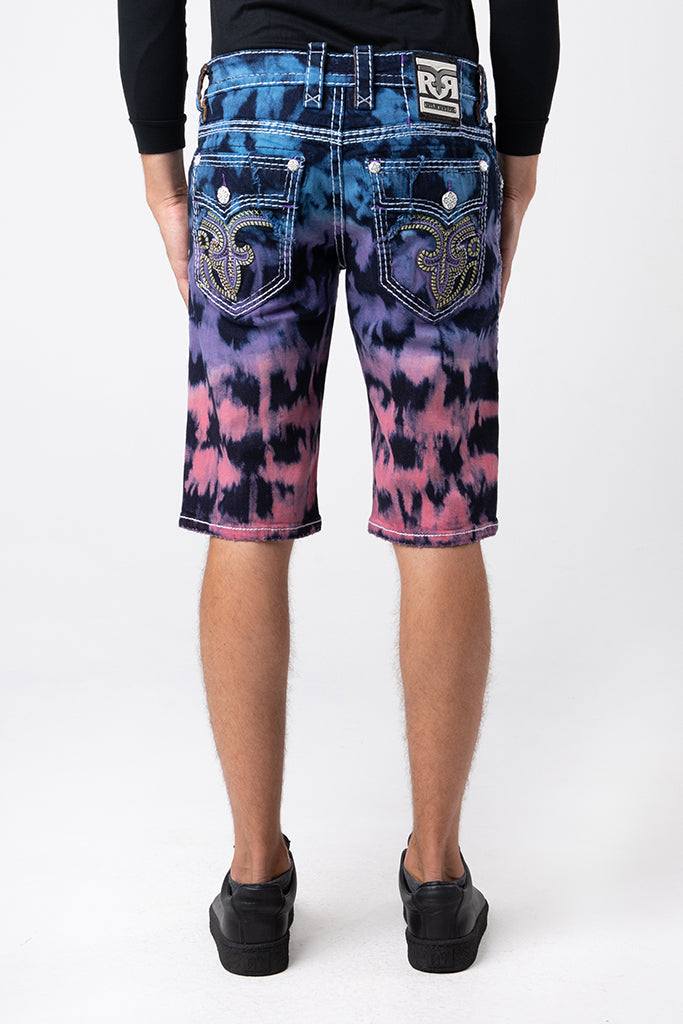 Armie Denim Shorts in Tye Die Blue