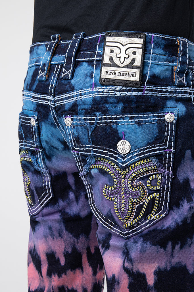 Armie Denim Shorts in Tye Die Blue