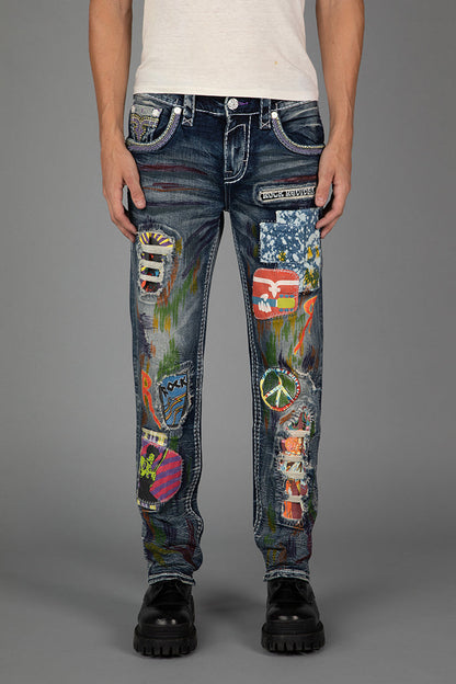 Armie Straight Jeans Medium Blue