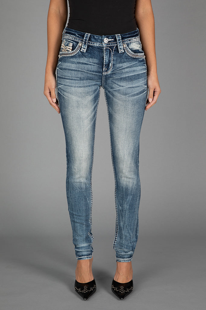 Colleen Skinny Jeans in Medium Blue