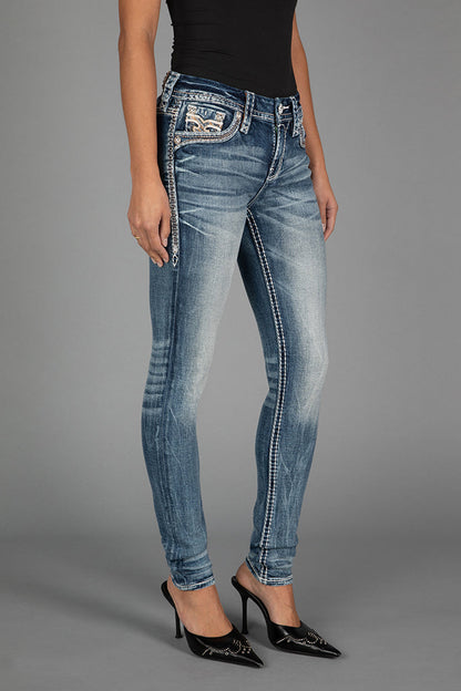 Colleen Skinny Jeans in Medium Blue