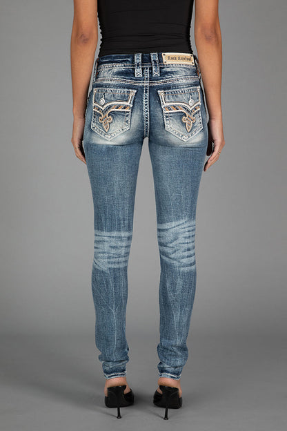 Colleen Skinny Jeans in Medium Blue
