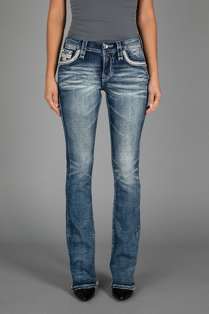 Shell Pink Bootcut Jeans