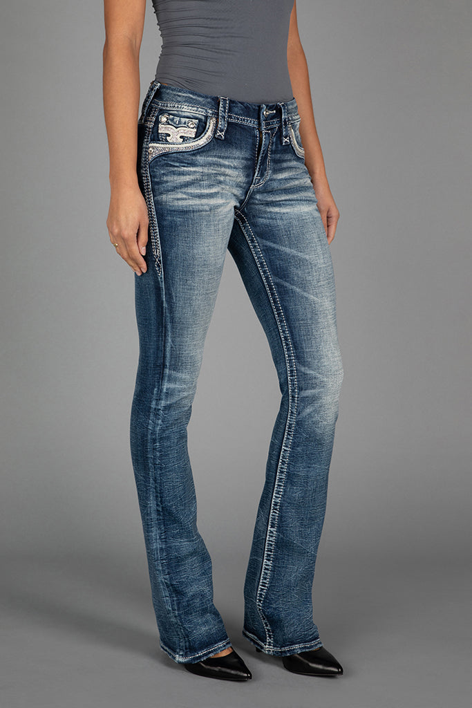 Shell Pink Bootcut Jeans