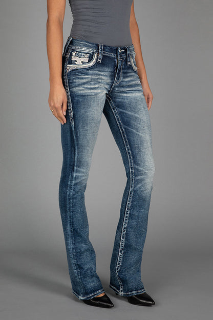 Shell Pink Bootcut Jeans