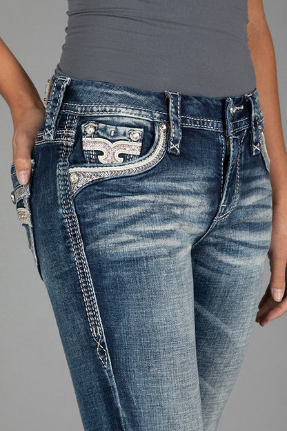 Shell Pink Bootcut Jeans