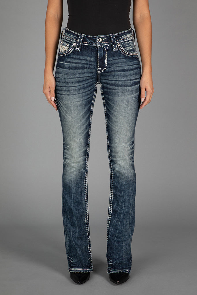 Endive Bootcut Jeans in Dark Blue