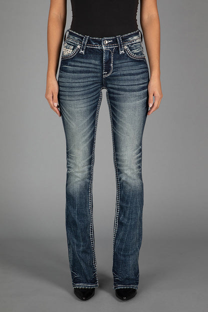 Endive Bootcut Jeans in Dark Blue