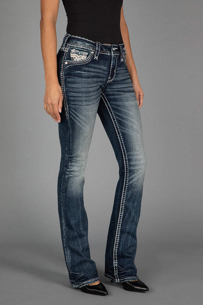 Endive Bootcut Jeans in Dark Blue