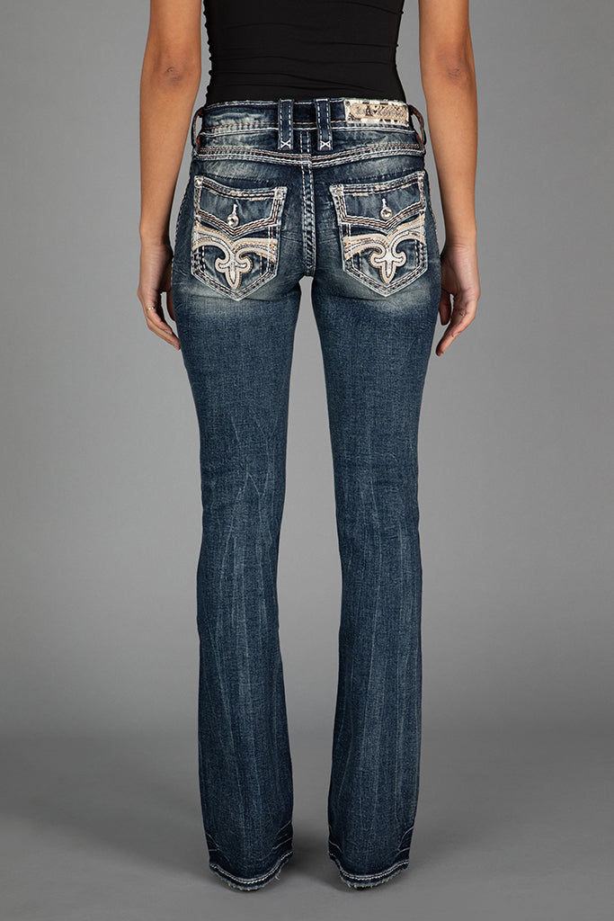 Endive Bootcut Jeans in Dark Blue
