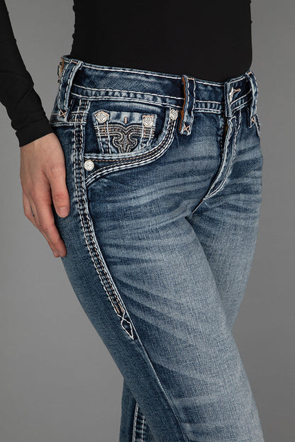 Endive Bootcut Jeans in Medium Blue