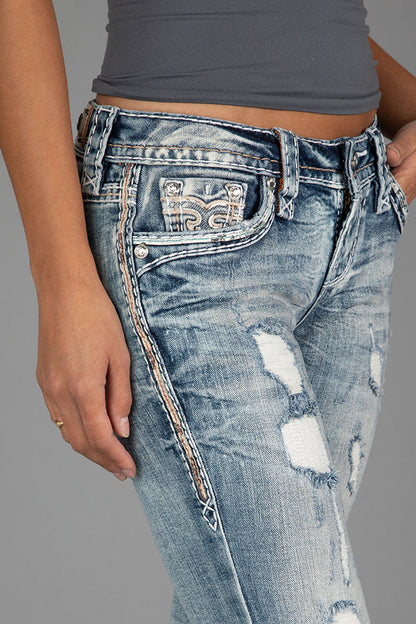 Talisa Low-Rise Bootcut Jeans