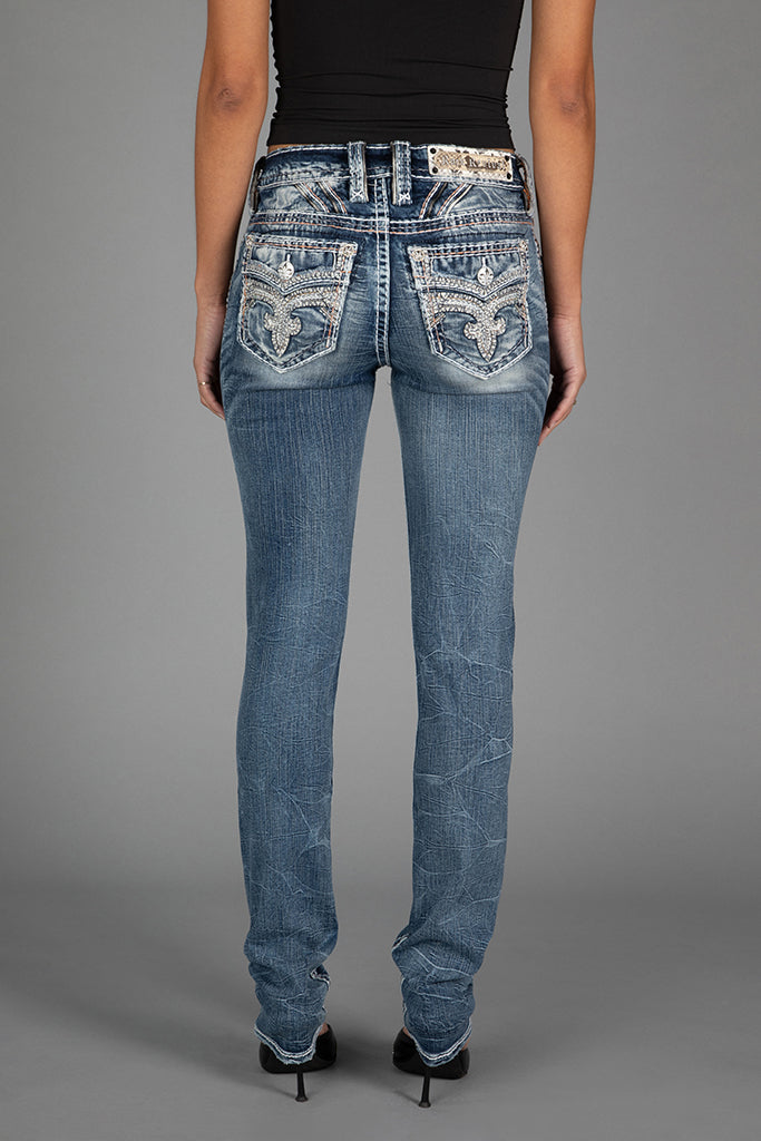 Daphne Straight Jeans in Medium Blue