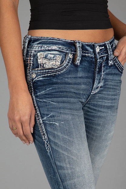 Daphne Straight Jeans in Medium Blue