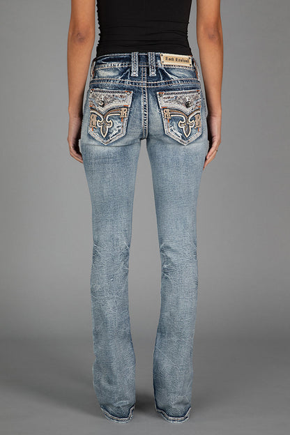 Asha Bootcut Jeans in Medium Blue