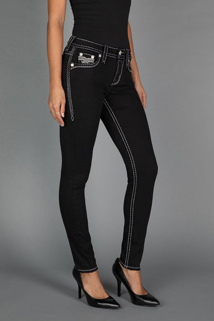 Raanan Skinny Jeans in Black