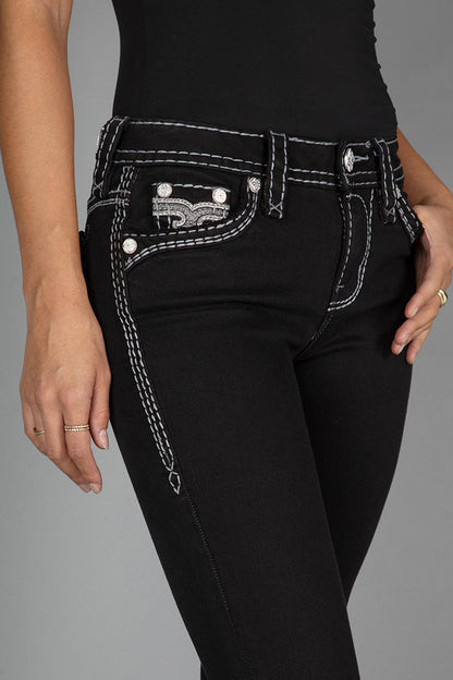 Raanan Skinny Jeans in Black