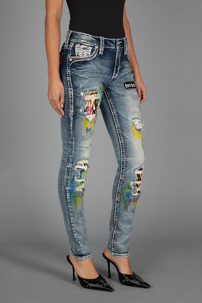 Harlow Mid-Rise Skinny Jeans