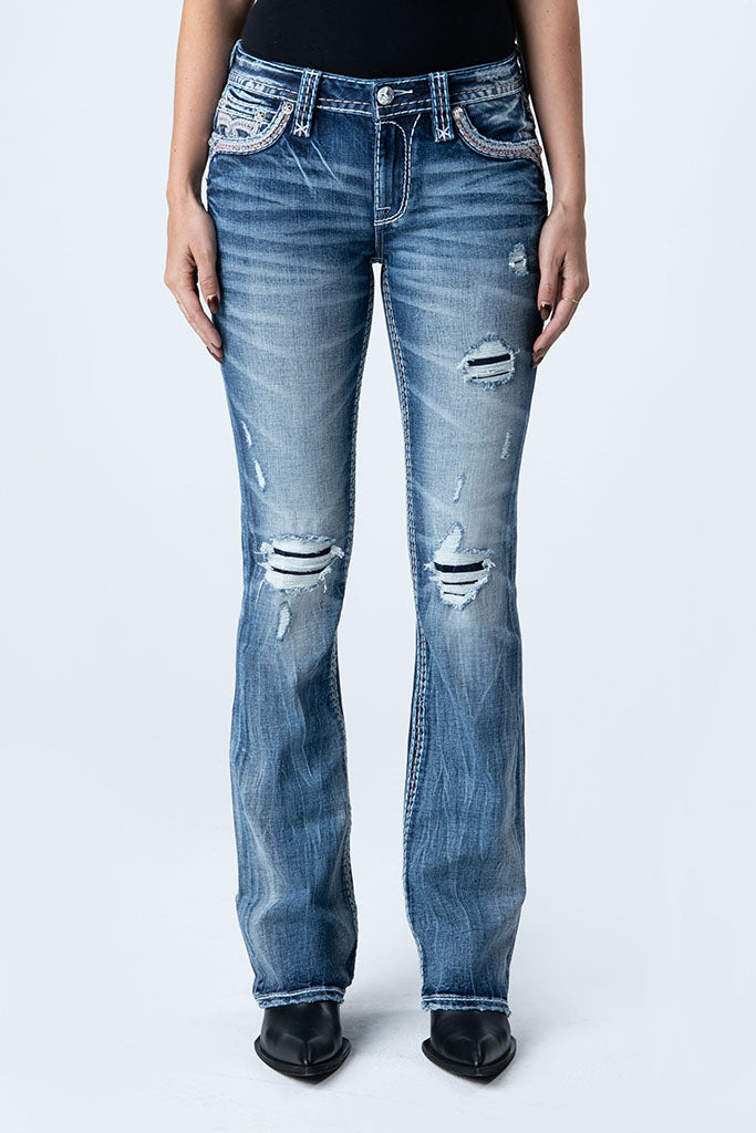 Eliza Bootcut Jeans in Medium Wash