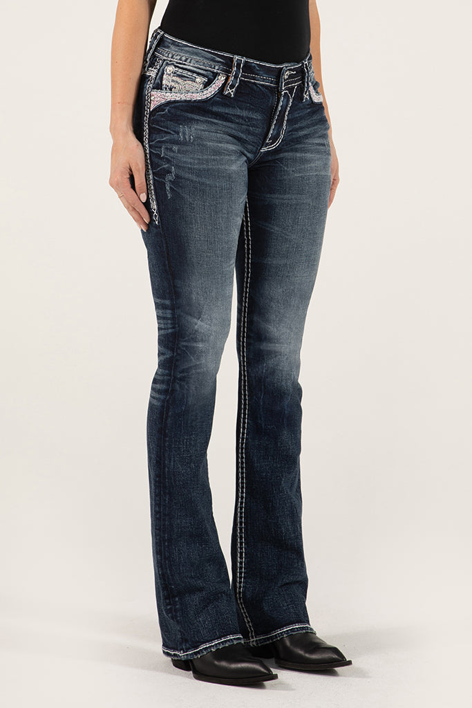 Cosima Bootcut Jeans in Dark Blue