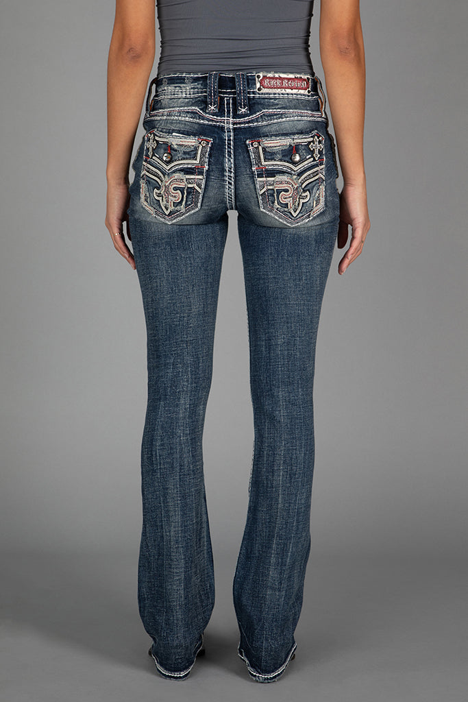 Magdalen Bootcut Jeans in Dark Blue