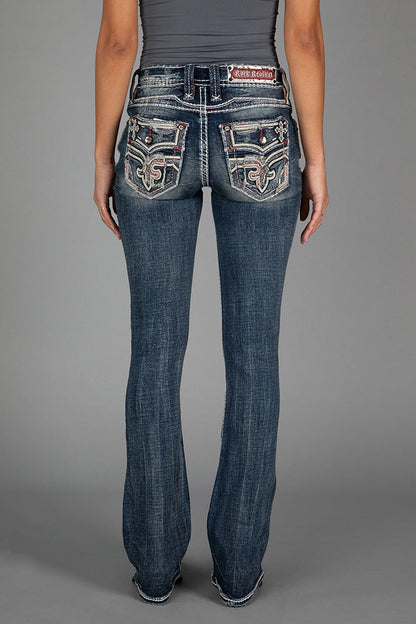 Magdalen Bootcut Jeans in Dark Blue