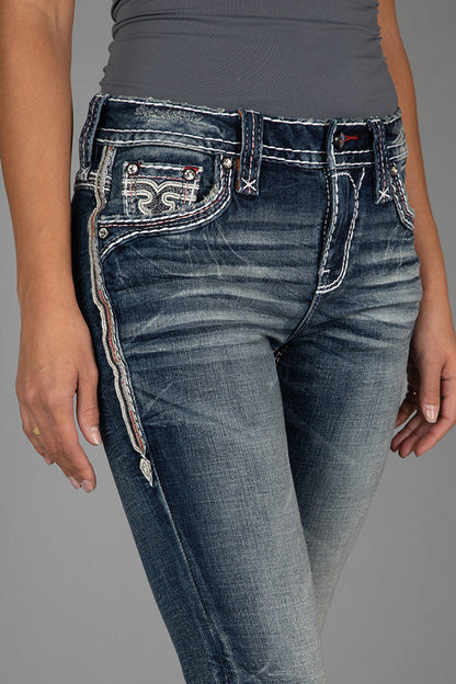 Magdalen Bootcut Jeans in Dark Blue