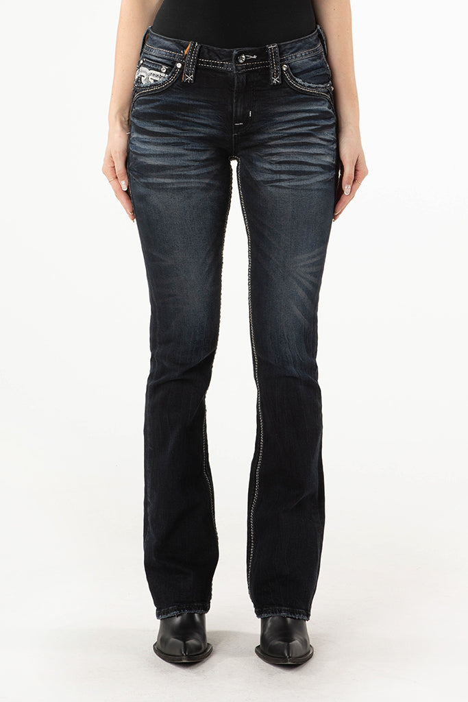 Jesika Bootcut Jeans in Dark Wash