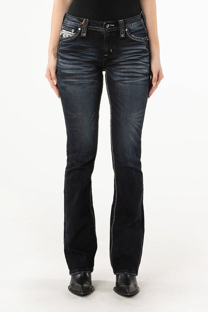Jesika Bootcut Jeans in Dark Wash