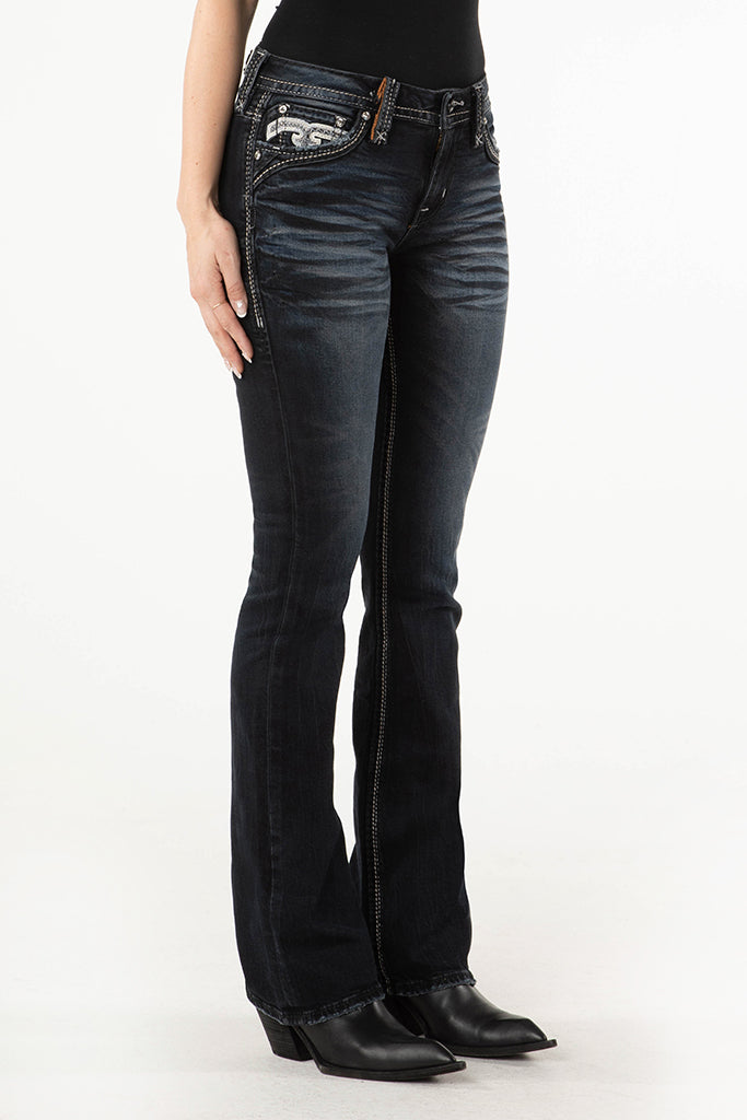 Jesika Bootcut Jeans in Dark Wash