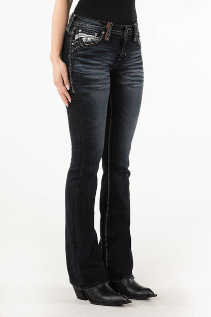 Jesika Bootcut Jeans in Dark Wash