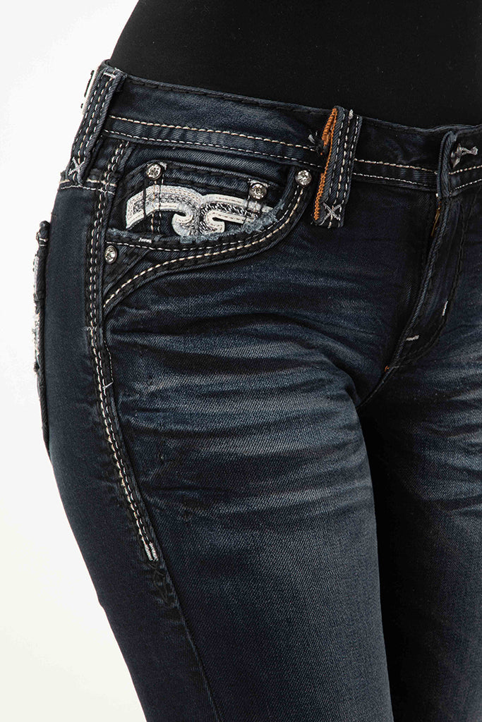 Jesika Bootcut Jeans in Dark Wash