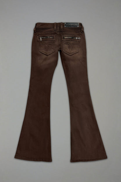 Joplin Super Low-Rise Flare in Brown