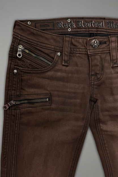 Joplin Super Low-Rise Flare in Brown