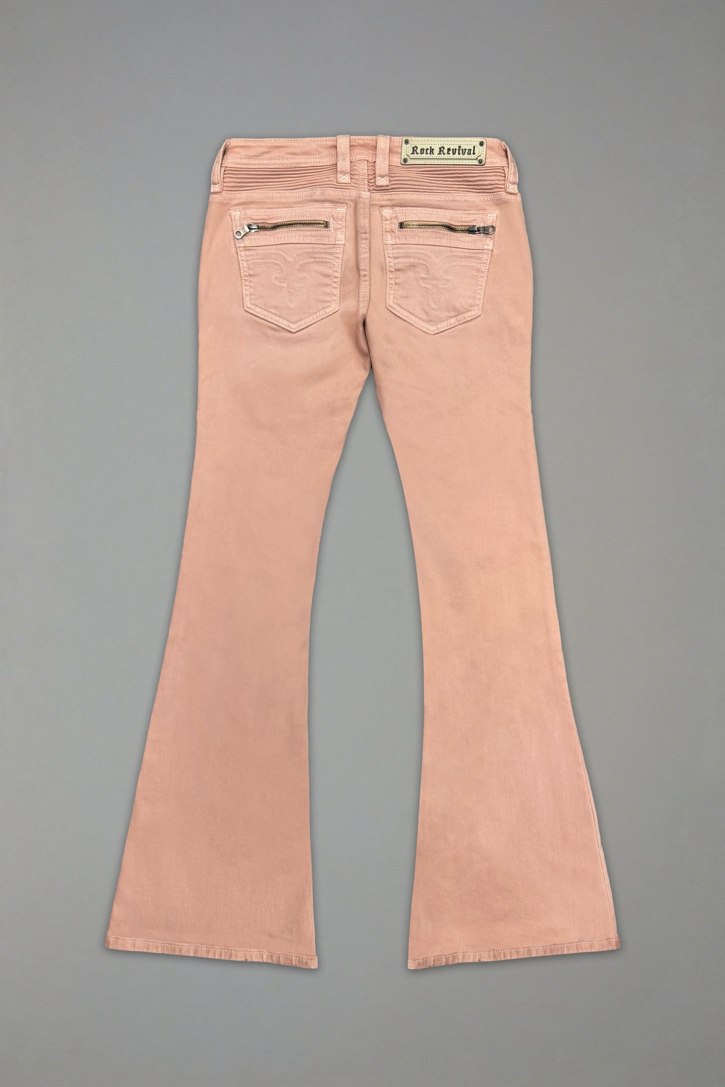Joplin Super Low-Rise Flare in Dusty Pink
