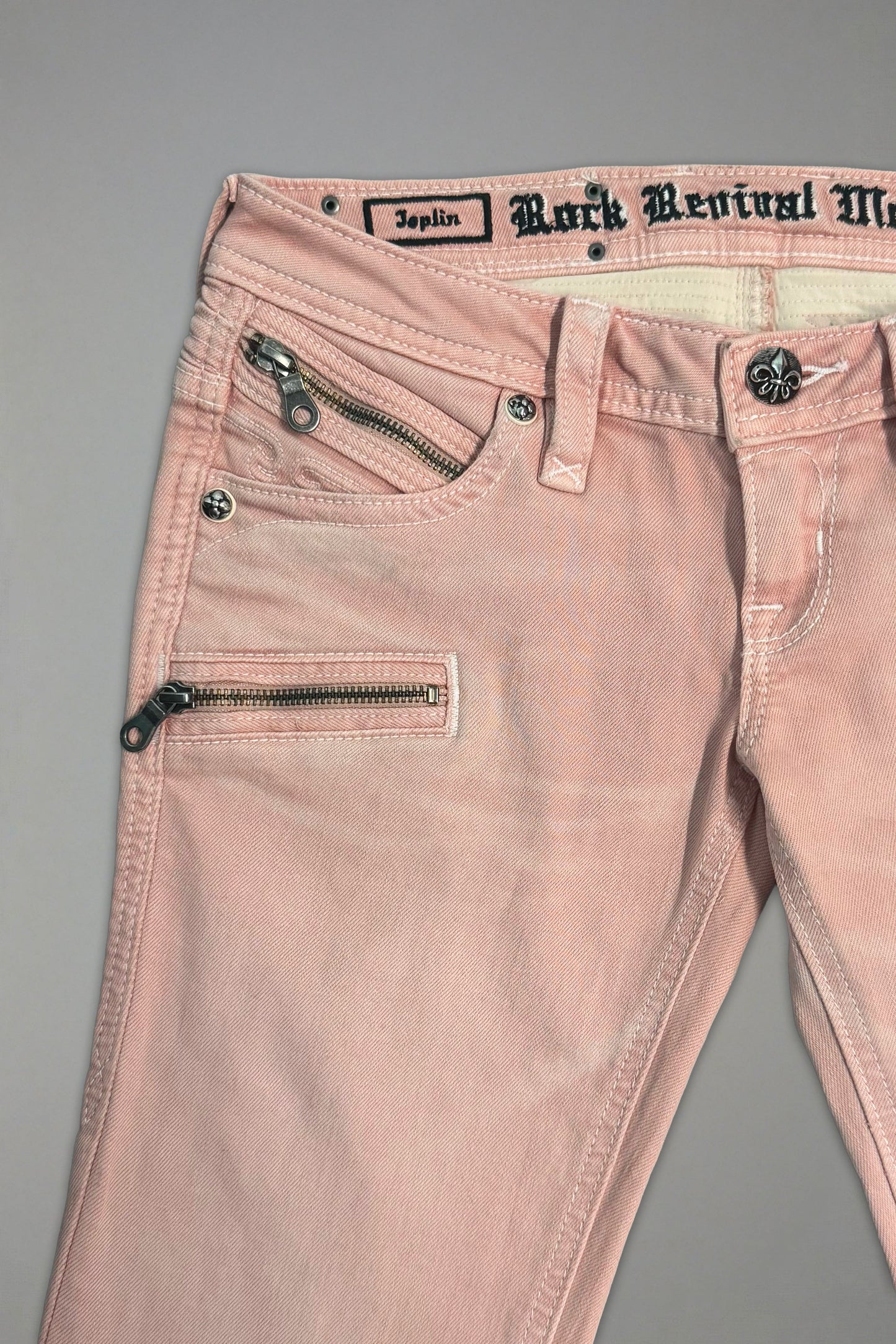Joplin Super Low-Rise Flare in Dusty Pink