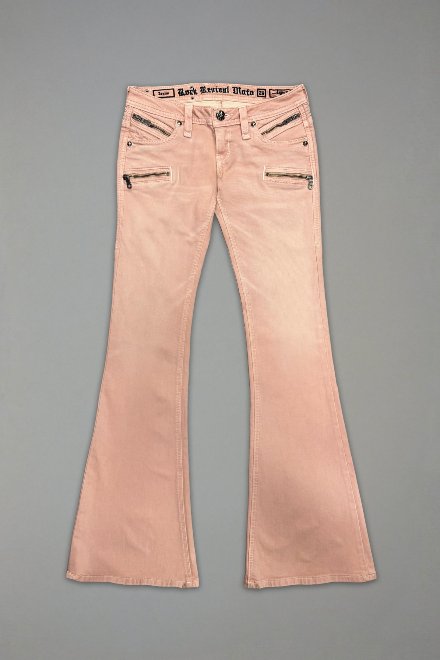 Joplin Super Low-Rise Flare in Dusty Pink