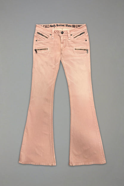 Joplin Super Low-Rise Flare in Dusty Pink