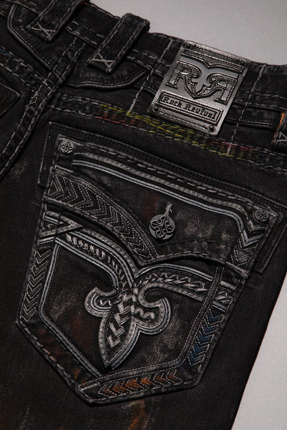 Lunar Rock Alt Straight Jeans Black Wash