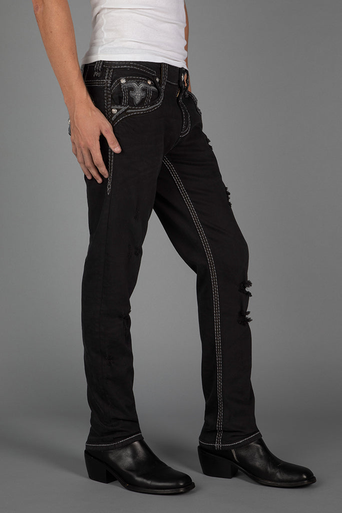 Garlyn Alt Straight Jeans in Black