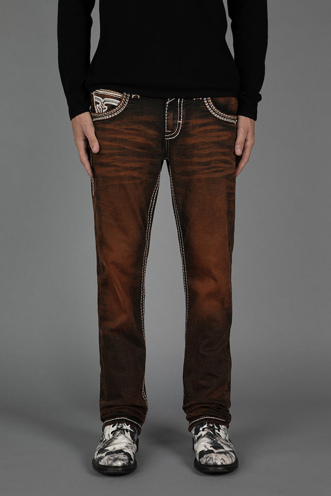Ermias Straight Jeans in Dark Brown