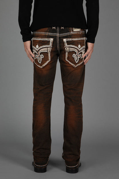 Ermias Straight Jeans in Dark Brown