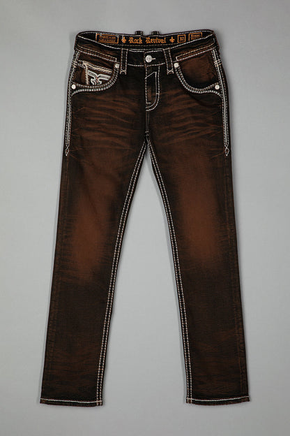 Ermias Straight Jeans in Dark Brown