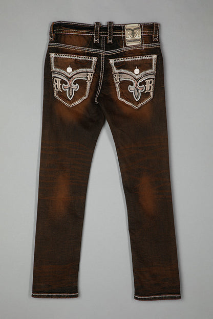 Ermias Straight Jeans in Dark Brown