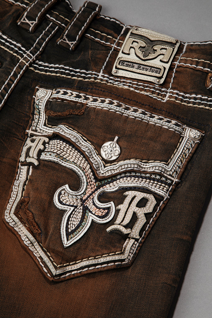 Ermias Straight Jeans in Dark Brown