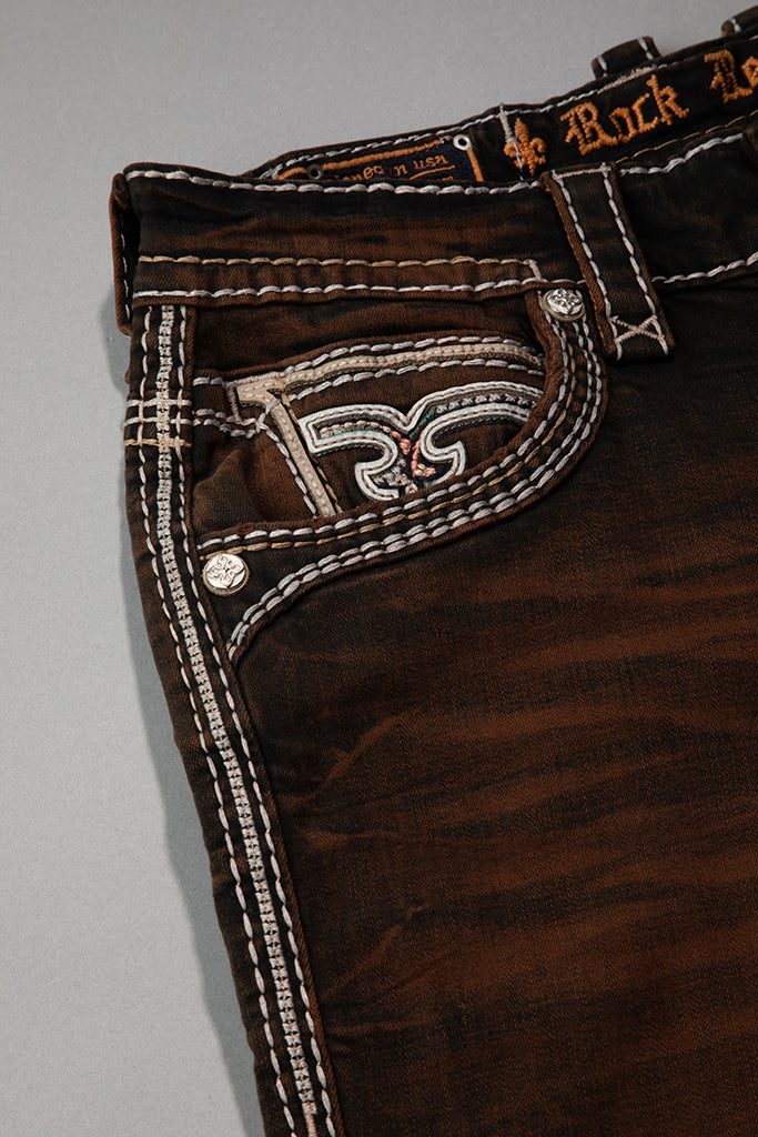 Ermias Straight Jeans in Dark Brown